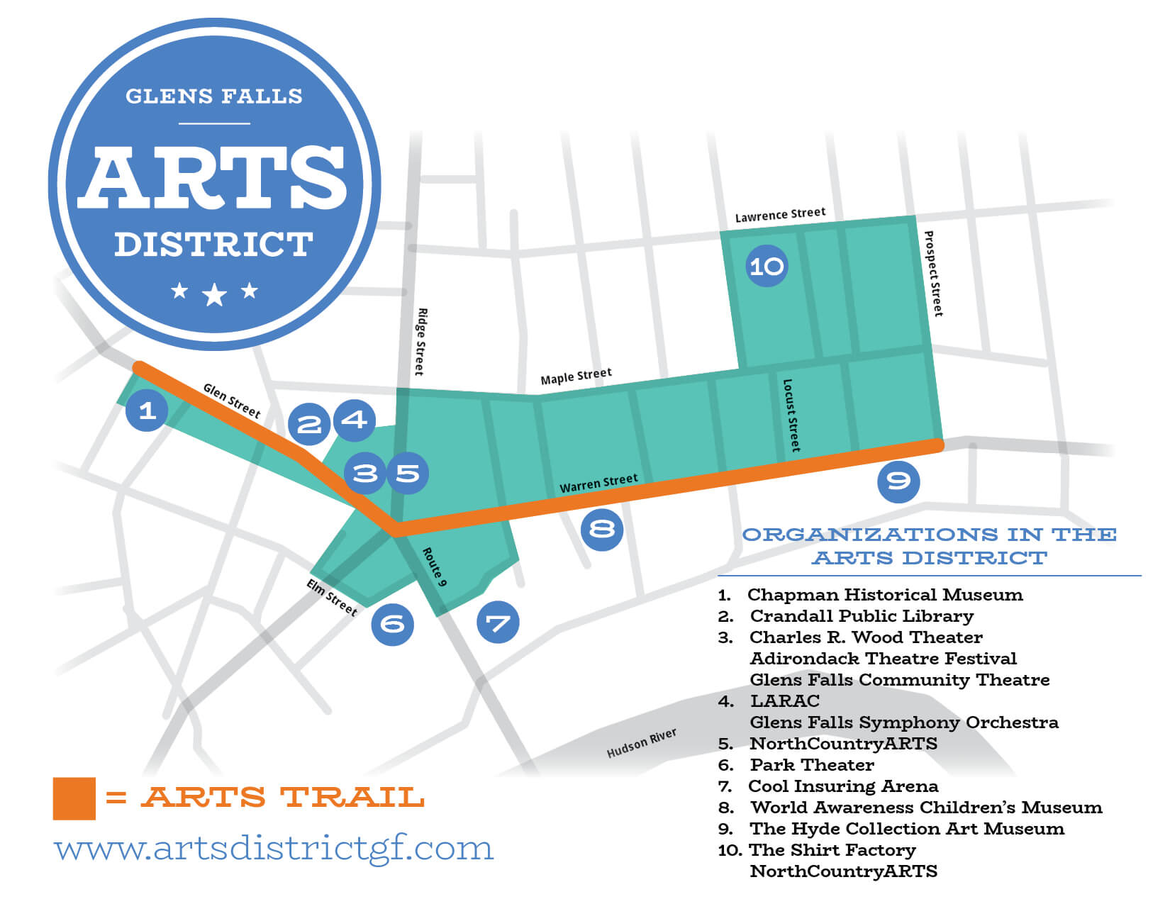 glens falls arts district map